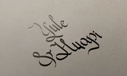 Exemplo de mostra de como quedaría a tipografía en distintos soportes.